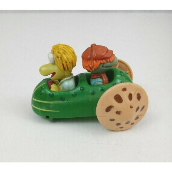 Vtg 1988 Jim Henson Fraggle Rock Boober & Wembley In Pickle Car McDonald's Toy - Picture 3 of 6